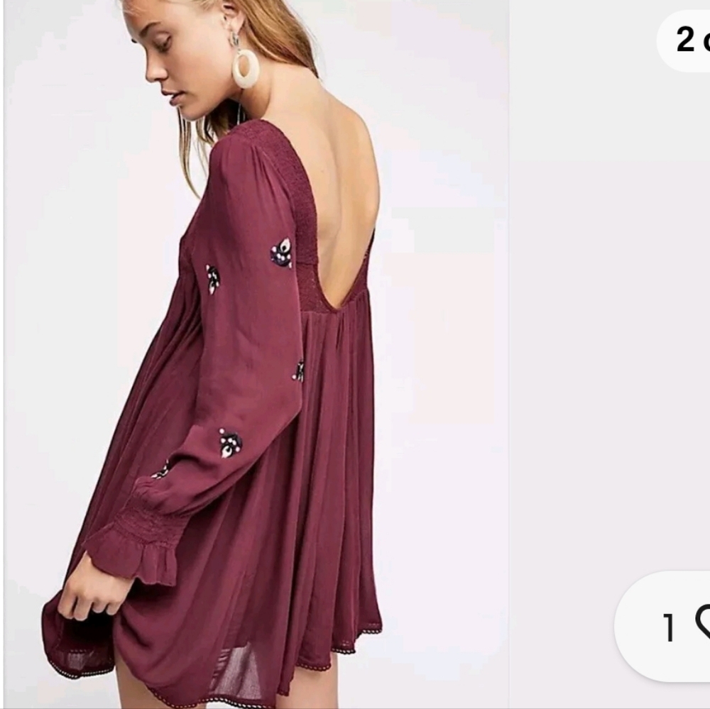 FREE PEOPLE Mohave Embroidered Woven Mini Dress Size S - Picture 3 of 10
